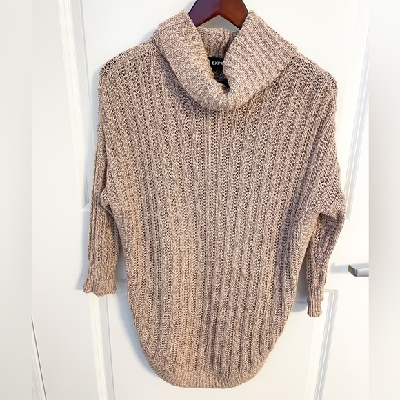 Express Sweaters - Express tan knit cowl neck sweater
